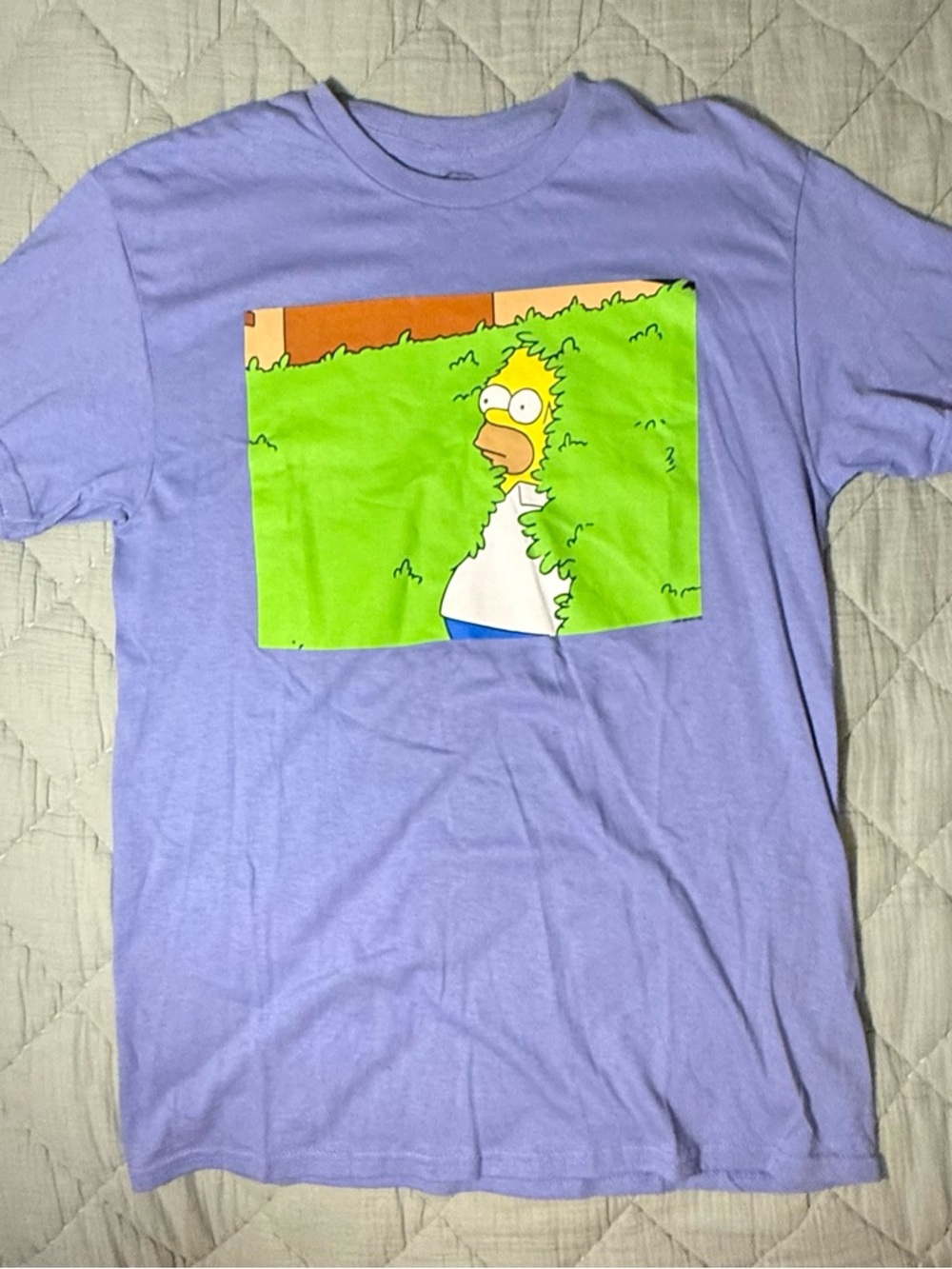 Lavender Homer Simpson Graphic Tee - Men